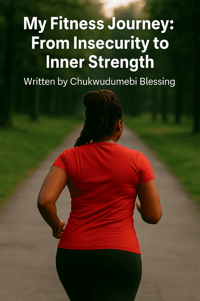 Woman in red shirt standing on a road, symbolizing inner strength.